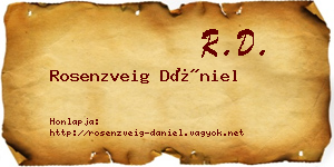 Rosenzveig Dániel névjegykártya